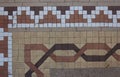 Close up Detail of Tile Walkway Near Front Entrance of Historic Building in Granger Texas