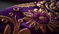 Close up detail of traditional indian cloth. Selective focus. Royalty Free Stock Photo