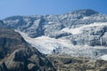 Close up detail, view of the pyrenean \'Monte Perdido\' glacier from the Marbore or Tuca Roya valley