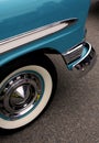 Close Up Detail of a White Wall Tire on a Vintage Car Royalty Free Stock Photo