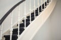 Close up of detail wooden stairs in home, Luxury antique stairs