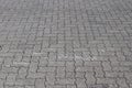 Close up detailed view on a cobblestone street pavement in high reoslution