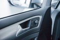 Close up detailed view of interior of brand new modern car Royalty Free Stock Photo