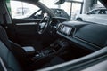 Close up detailed view of interior of brand new modern car Royalty Free Stock Photo