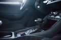 Close up detailed view of interior of brand new modern car Royalty Free Stock Photo