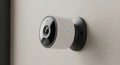 Modern Wireless Security Camera Mounted on a Wall Royalty Free Stock Photo