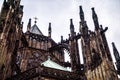 Close up detailed view St. Vitus Cathedral Prague