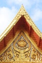 Close up of the details on the apex of the Thai Pavilion at Olbrich Botanical Gardens in Madison, Wisconsin