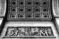 Close up details of the Arc de Triomph Royalty Free Stock Photo