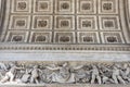 Close up details the Arc de Triomphe in Paris