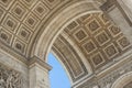 Close up details the Arc de Triomphe in Paris Royalty Free Stock Photo