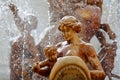 Close-up on details of Artemis fountain (or Diana fountain, dated from 1906) located on Piazza Archimede Royalty Free Stock Photo