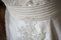 Close up details of a bride dress Royalty Free Stock Photo