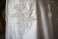 Close up details of a bride dress Royalty Free Stock Photo
