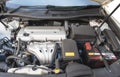 Close up details of gasoline engine car 2000cc. 16v. under the hood