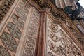 Close up of details of Orvieto Cathedral Duomo di Orvieto in Umbria Royalty Free Stock Photo