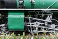 Close up details Steel wheels from an old train Royalty Free Stock Photo