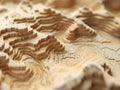 close up of details of wood surface with wavy patterns Royalty Free Stock Photo
