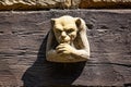 Devilish gargoyle with staring eyes