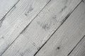 Close-up of diagonal white aged wooden planks