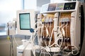 close-up of dialysis machine, with the life-saving process visible Royalty Free Stock Photo