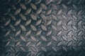 Close up diamond steel plate background. Royalty Free Stock Photo