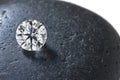 Close up of a diamond on the stone Royalty Free Stock Photo