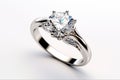 Platinium Diamond wedding ring isolated