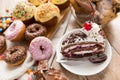 Close up of different sweets on table Royalty Free Stock Photo