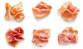 A close up of different types of ham slices Royalty Free Stock Photo