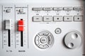 Close up of a digital digital sound mixer Royalty Free Stock Photo