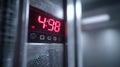 Close-up of Digital Display Showing Cooling Stage in Tech-Clean Style Royalty Free Stock Photo