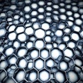 A close up digital illustration of a hexagon pattern. Royalty Free Stock Photo