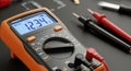 Digital Multimeter on Dark Background Royalty Free Stock Photo