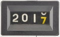 Close Up of The Digits of A Mechanical Counter. Concept of New Year 2017.