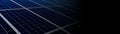 Close up dirty solar cell panels with gradient copy space for writing text Royalty Free Stock Photo