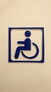 Close Up Disabled Or Handicapped Wheelchair Sign Royalty Free Stock Photo