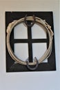 Western decor rope with horseshoe