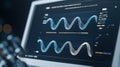 Close-Up of DNA Sequencing Machine Analyzing Data in a Modern Laboratory Setting Royalty Free Stock Photo