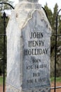 Close up of Doc Holliday Headstone