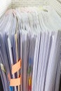 Close up documents in file folder Royalty Free Stock Photo