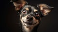 A close up of a dog with big brown eyes and ears, AI Royalty Free Stock Photo