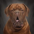 Close-up of Dogue de Bordeaux, 20 months old Royalty Free Stock Photo