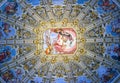 Close-up of the dome\'s decorated ceiling in Santa Maria Maggiore, Bergamo Royalty Free Stock Photo