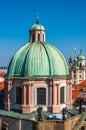 Close up at dome of Salvator Church, Prague