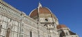 Close up of the dome of santa maria del fiore in florence and part of the duomo