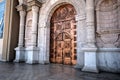 Close Up of Doors of San Pedro Cathedral in New Chimbote Peru