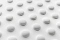 Close up dots on white texture abstract background. Some braille text on page paper for blind Royalty Free Stock Photo