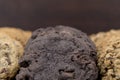 Close Up of Double Chocolate Cookies Royalty Free Stock Photo