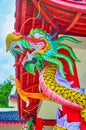 The colorful dragon of Sam Sae Chu Hut Chinese Shrine, Phuket City, Thailand Royalty Free Stock Photo